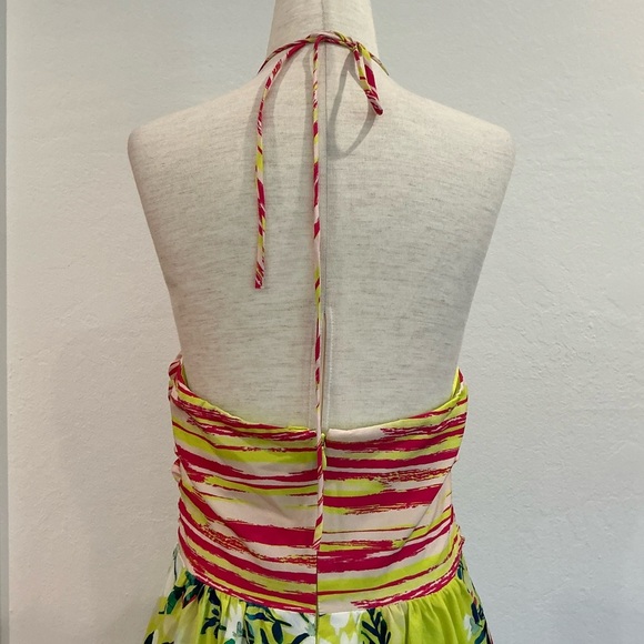 One33 Social Floral Halter Maxi Dress Size 6 - Picture 9 of 16
